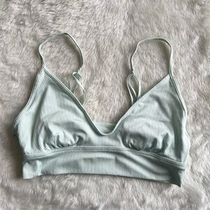 Baby blue Aerie triangle bralette M